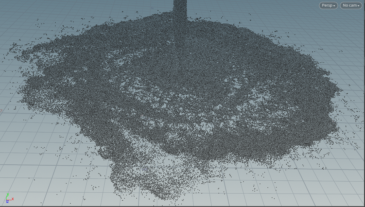 CG Liquid Simulation in Real particle preview